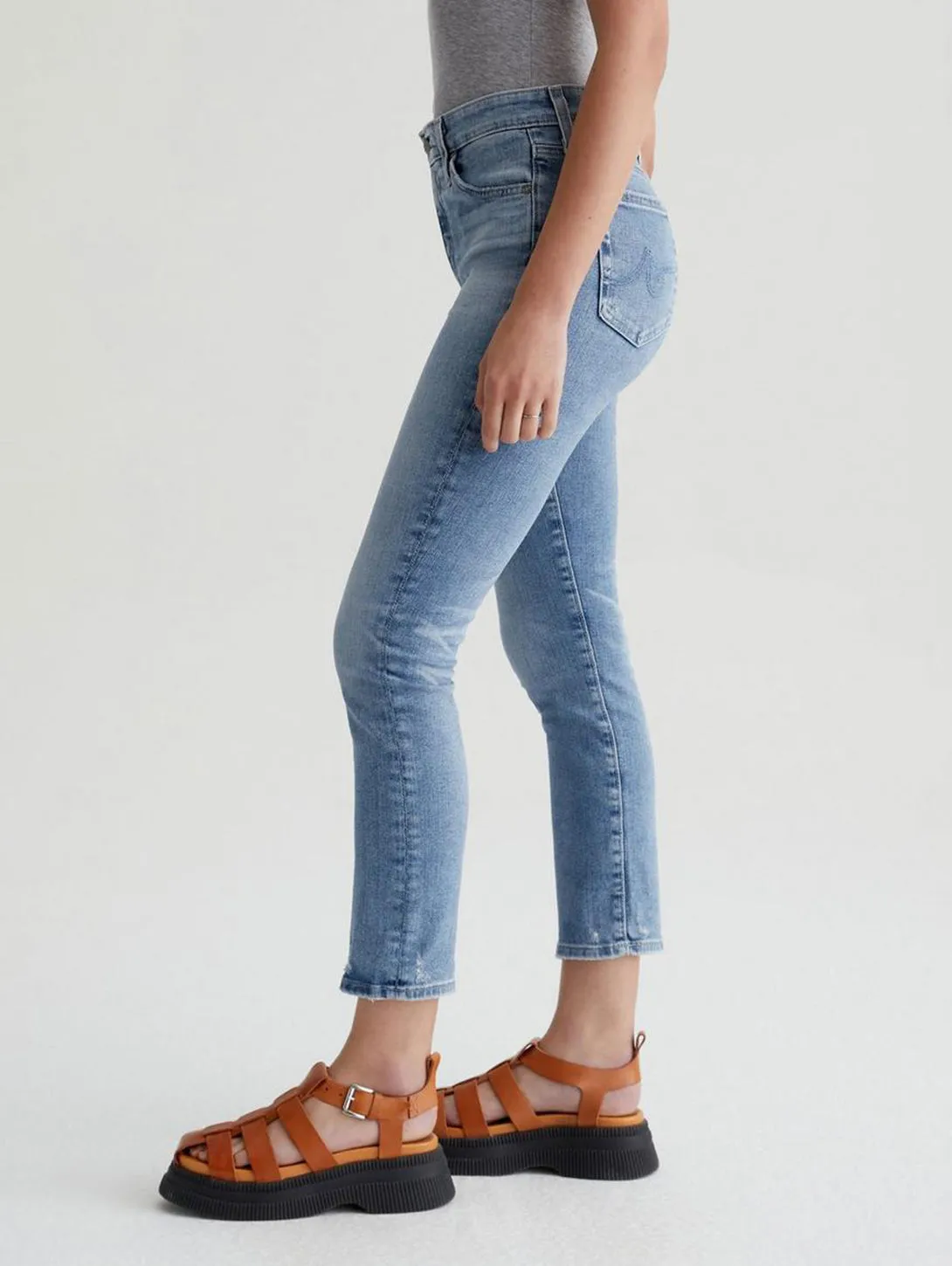 Mari High Rise Crop Straight Jean - 20 Yr Undertow