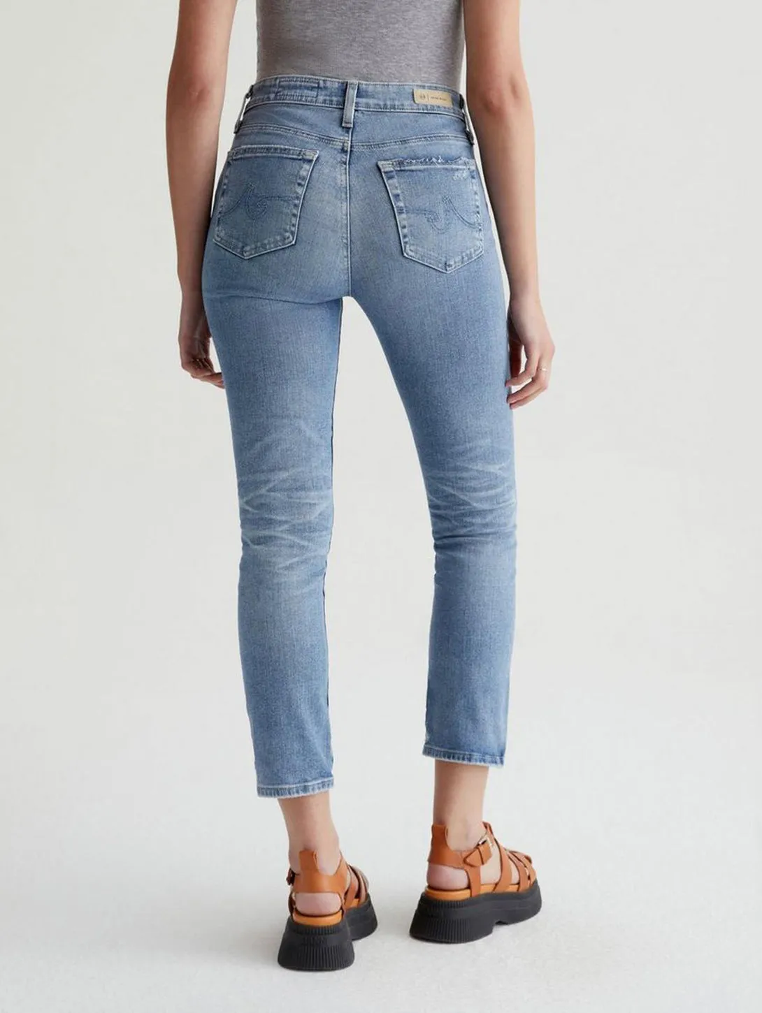 Mari High Rise Crop Straight Jean - 20 Yr Undertow