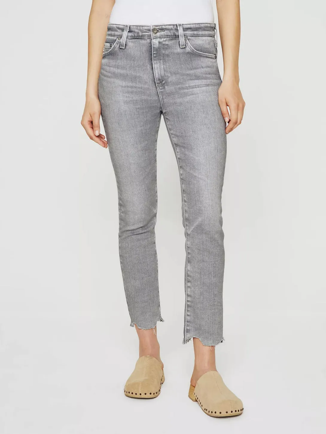 Mari High Rise Crop Straight Jean - 22 Yr Cast Shadow