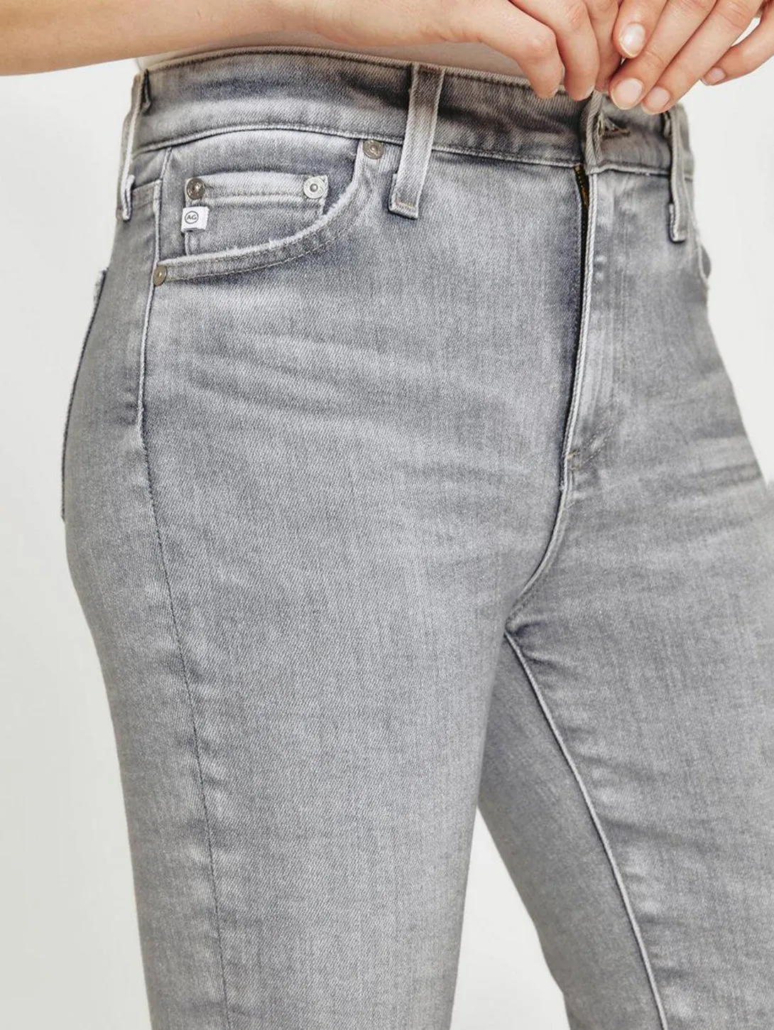 Mari High Rise Crop Straight Jean - 22 Yr Cast Shadow