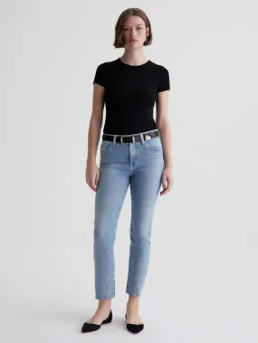 Mari High Rise Crop Straight Jean - 24 Hour Looking Glass