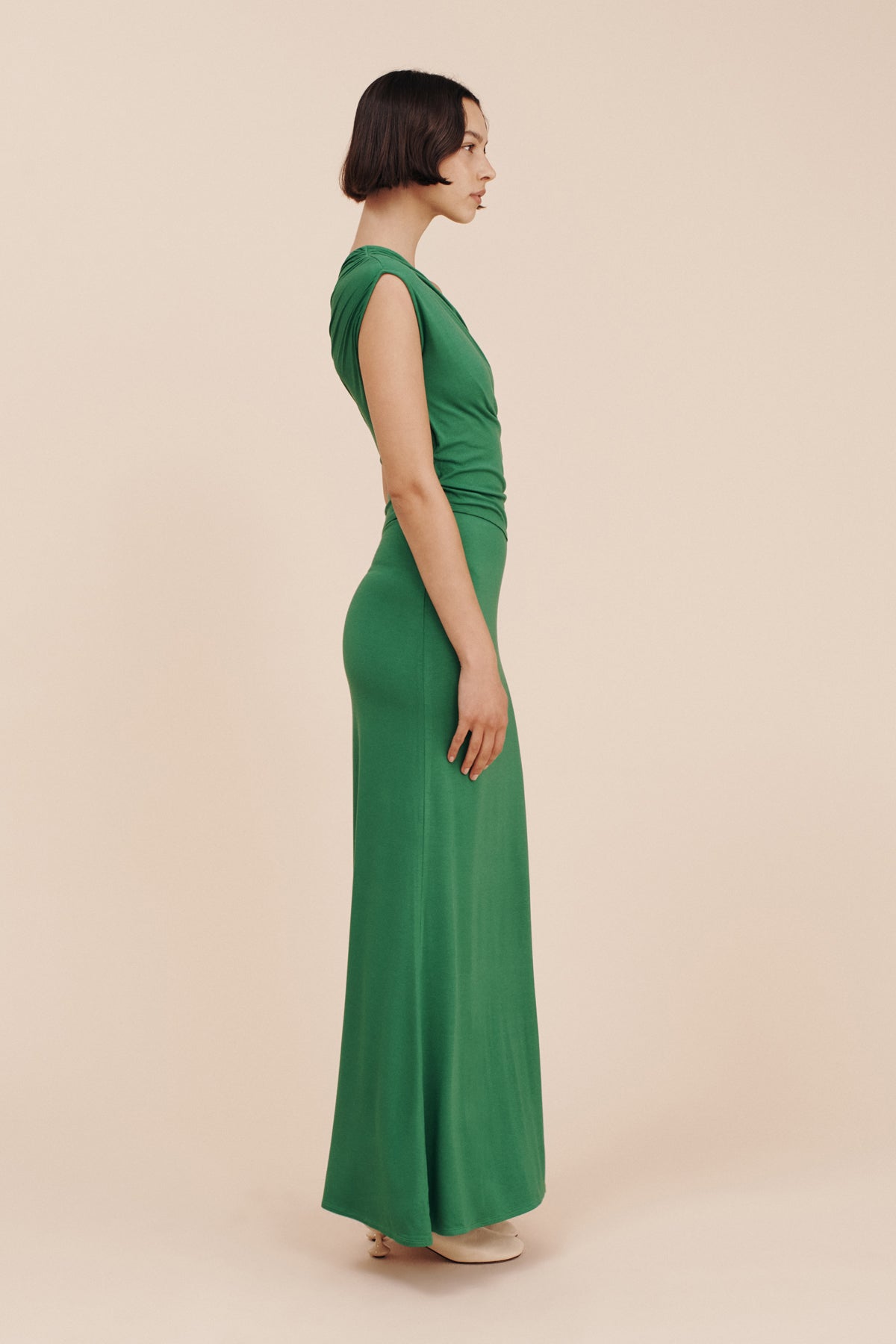 MASON ONE SHOULDER TOP - EMERALD