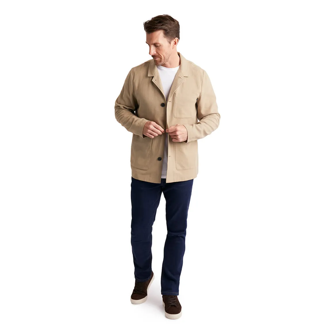 Men's Porto Linen Jacket Stone