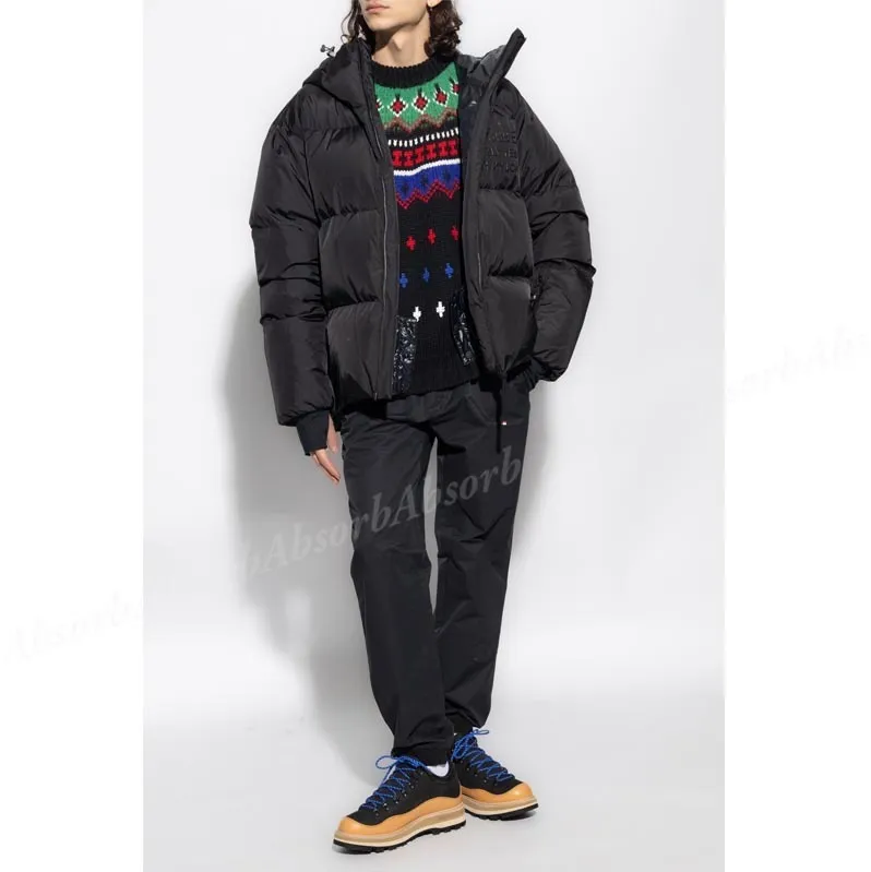 MONCLER  |Crew Neck Wool Street Style Long Sleeves Logo Sweaters