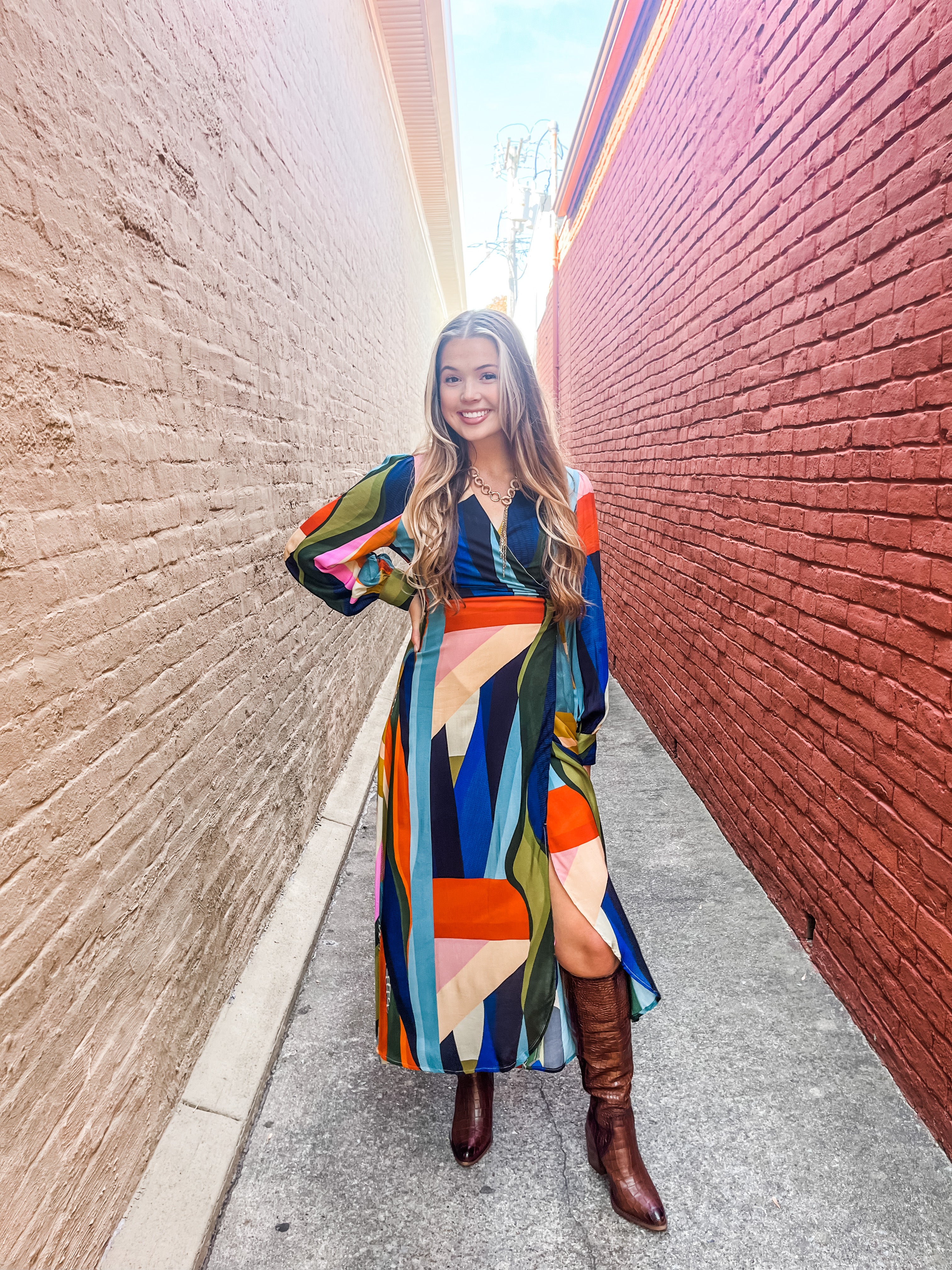 Mosaic Masterpiece Midi/Maxi Wrap Dress