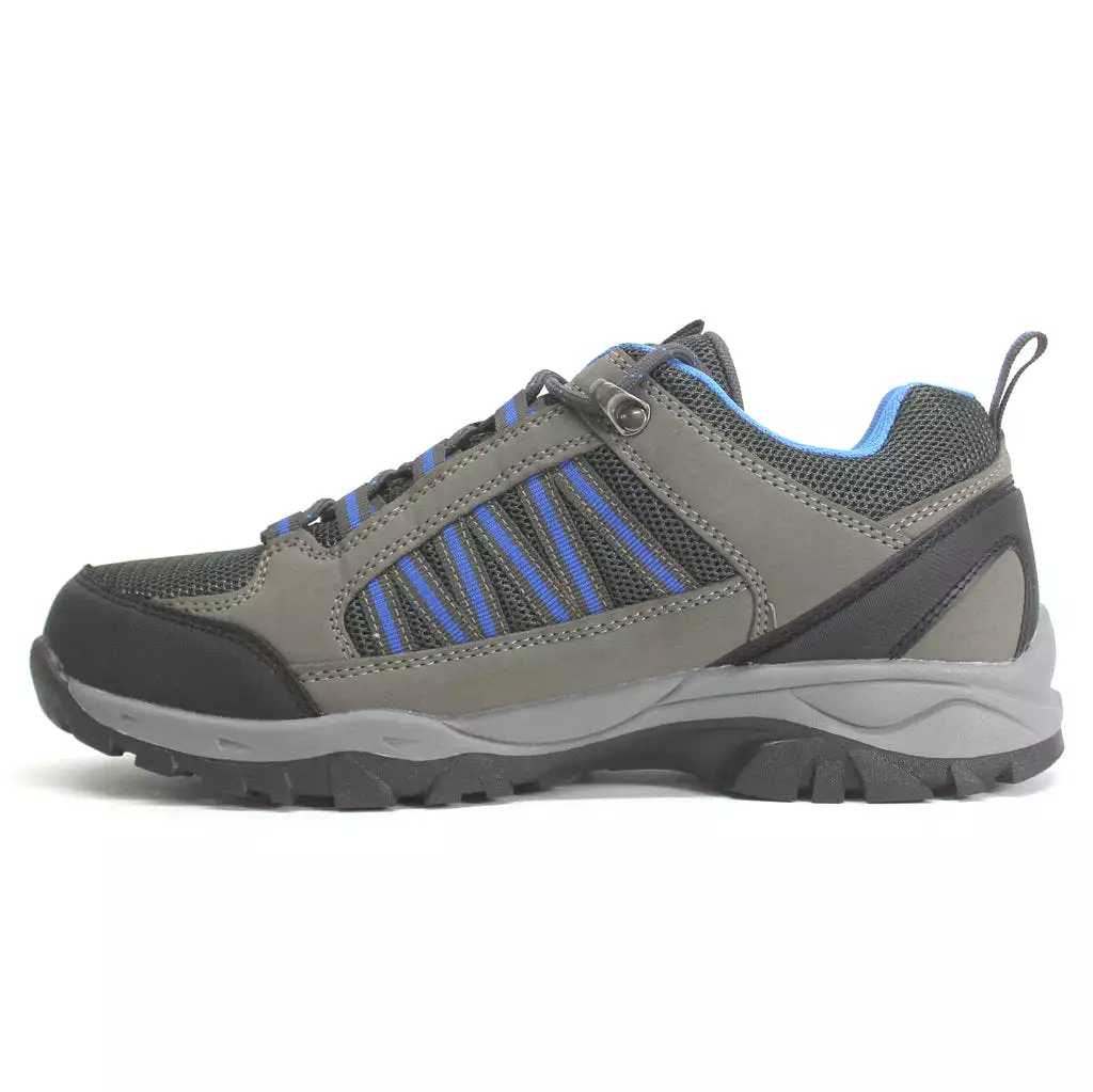 Mountain Warehouse Path Synthetic Textile Mens Trainers - Dark Grey