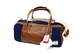 Navy Harris Tweed Club Duffel Bag