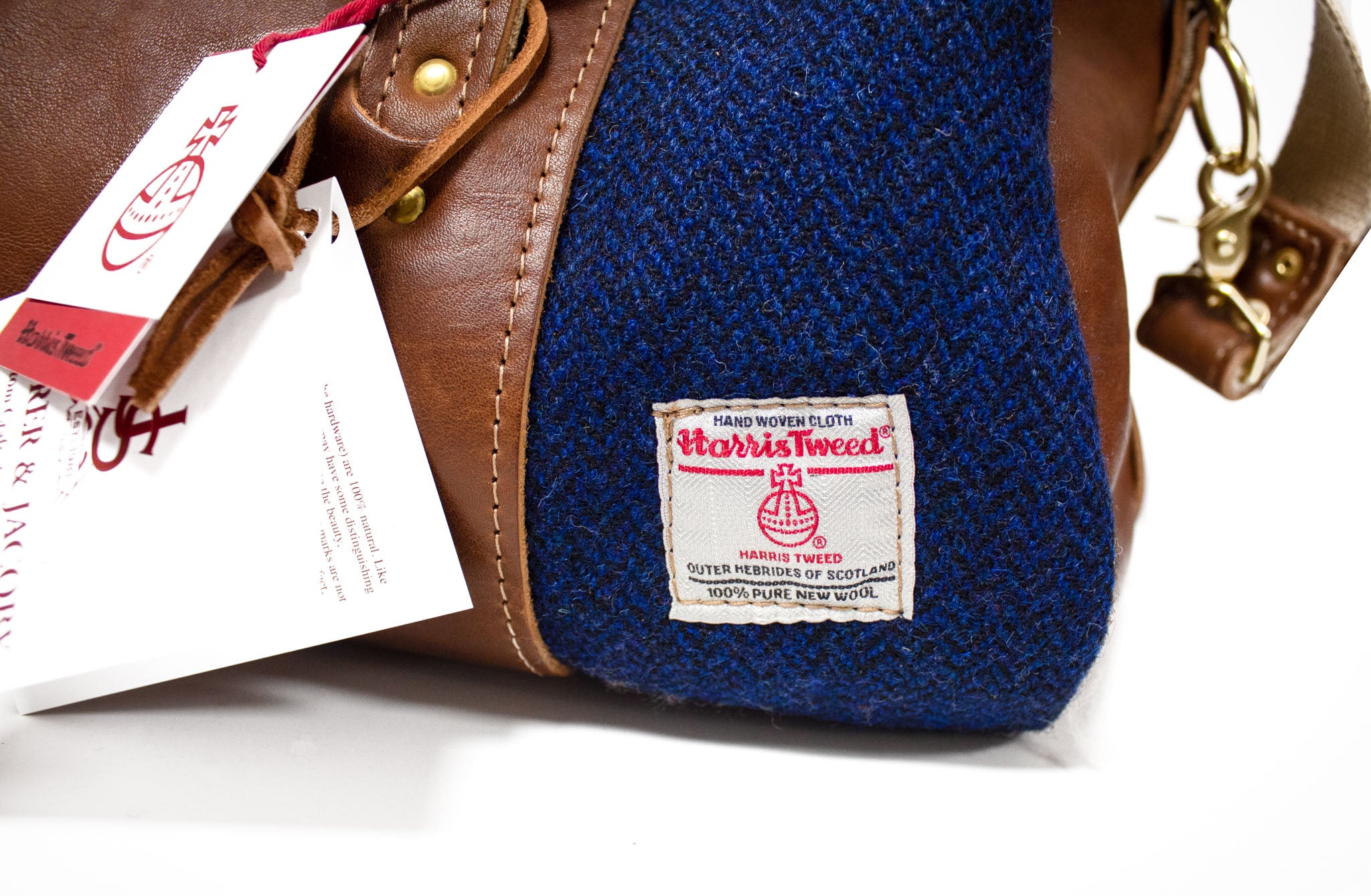 Navy Harris Tweed Club Duffel Bag