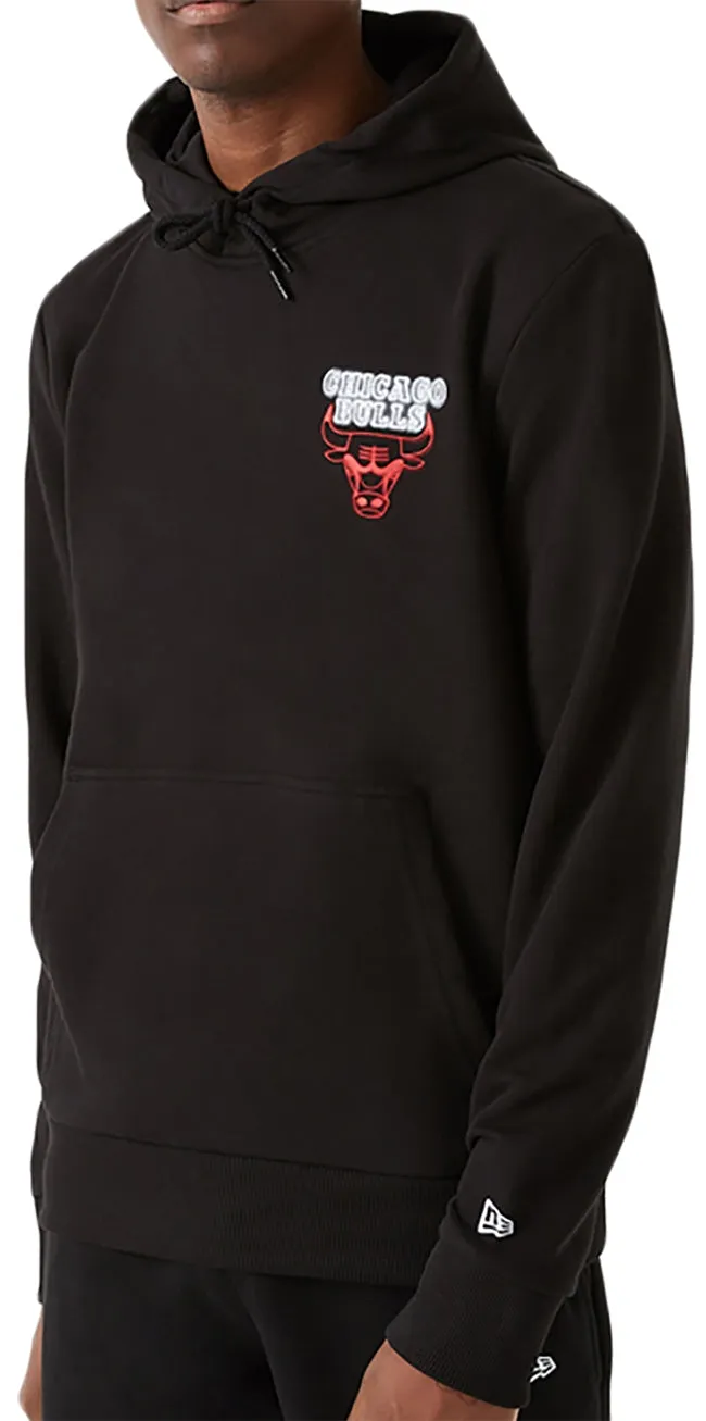 New Era Mens MLB Neon Hoody Chicago Bulls Black