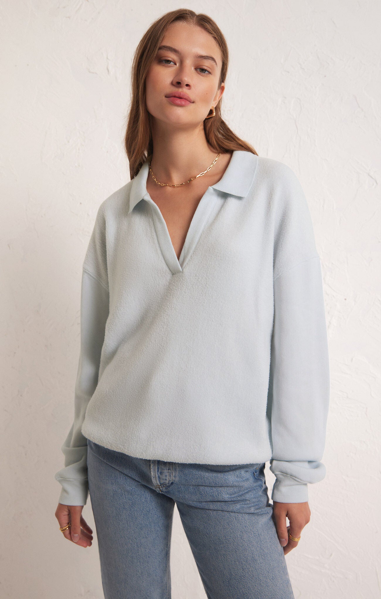 Nico Reverse Fleece Top