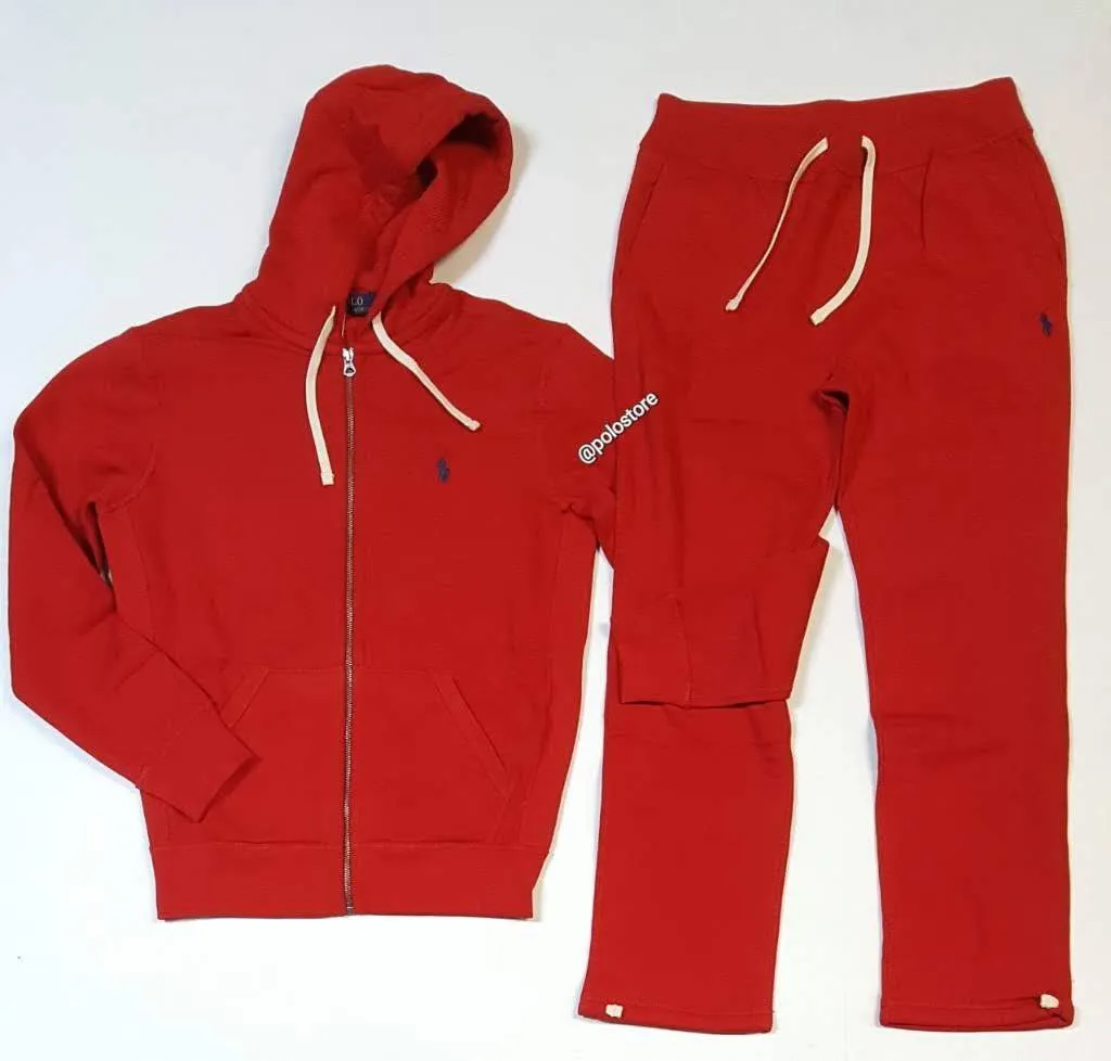 Nwt Polo Ralph Lauren Red Small Pony Zip Up Hoodie