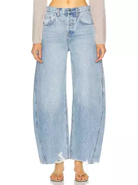 Paola Barrel Leg Jean  in Skyline