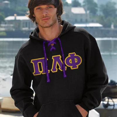 Pi Lambda Phi Hockey Lace Hoodie - J8830 - TWILL