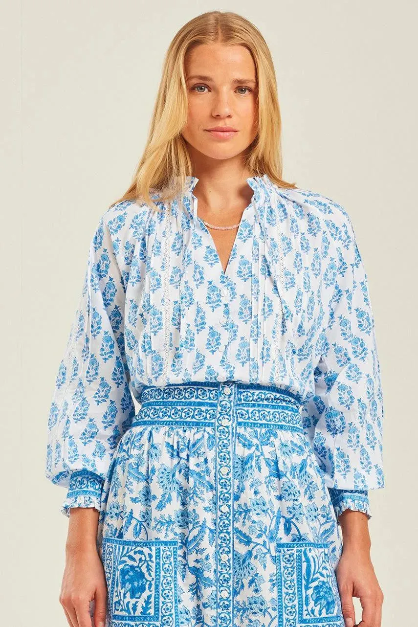 Pink City Prints - Helena Blouse - Ocean Buta