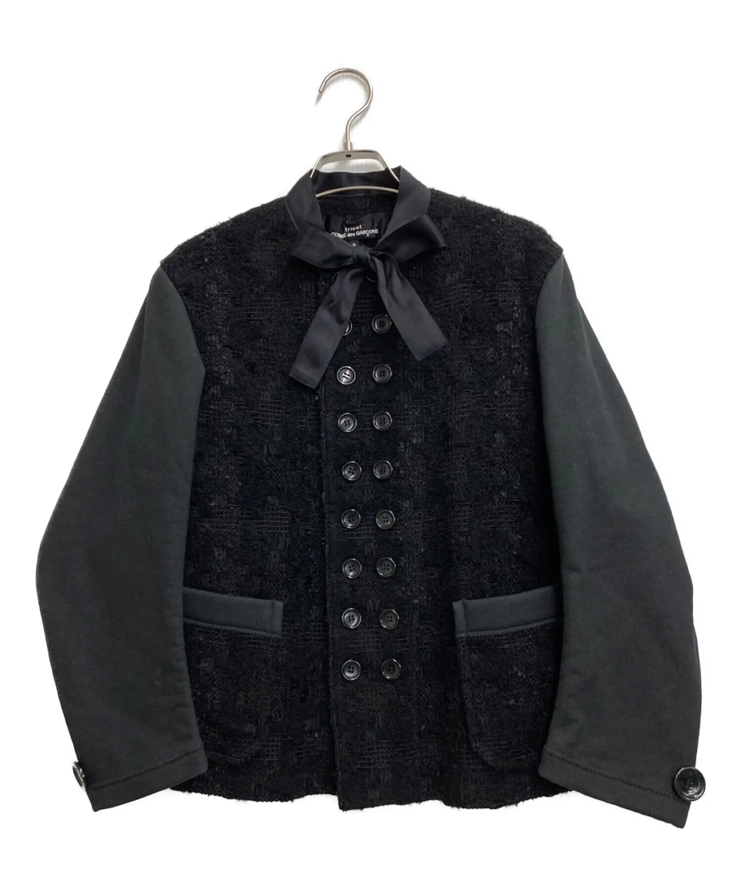 [Pre-owned] tricot COMME des GARCONS Sleeve Switching Jacket / AD2018 / Tweed Double Jacket / Ribbon Jacket / Jacket TB-J003/AD2