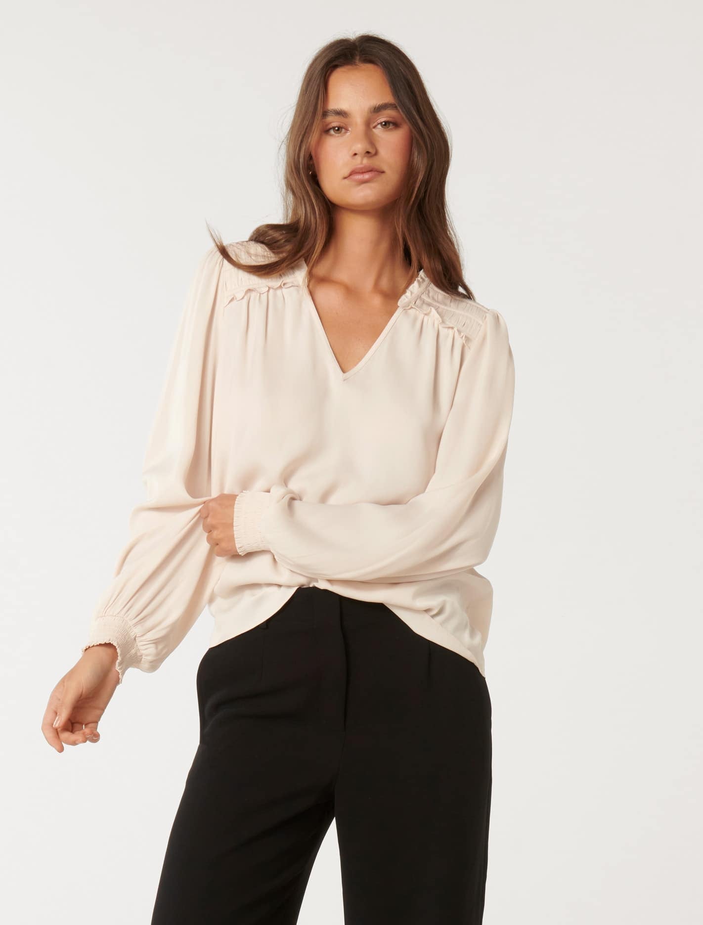 Reese Ruched Shoulder Top