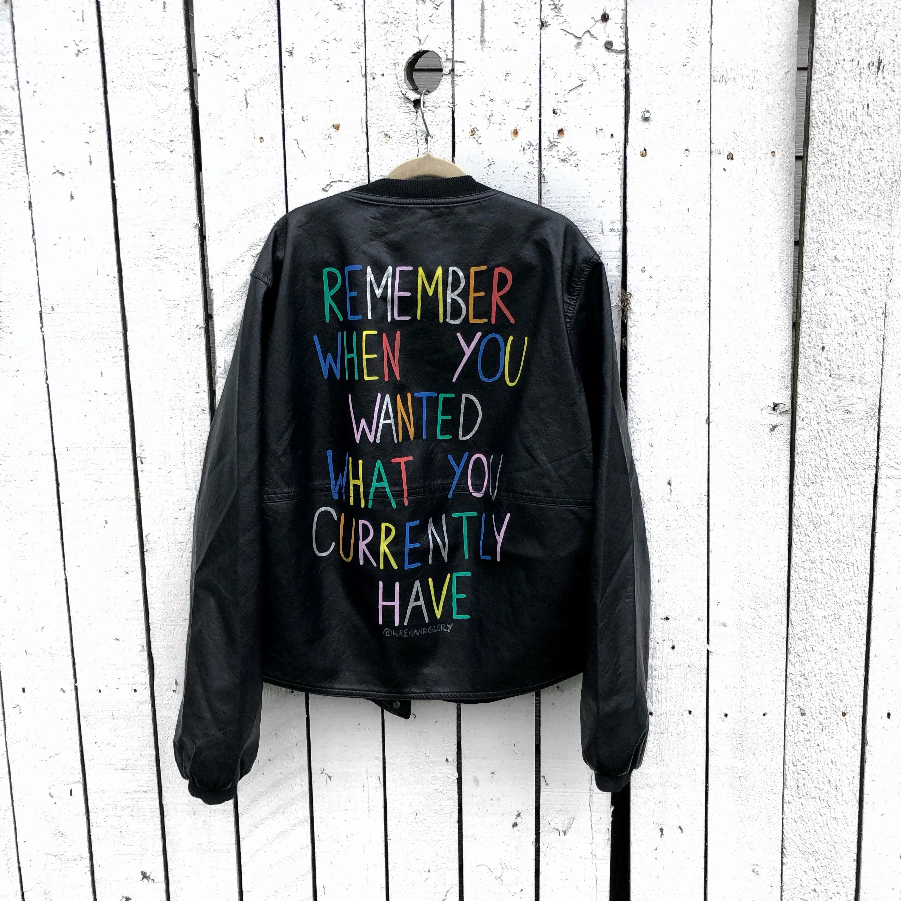 'REMEMBER' LEATHER JACKET