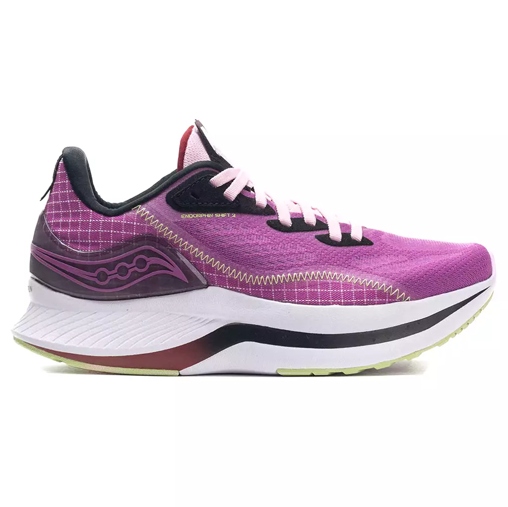 Saucony Womens Trainers Endorphin Shift 2 Lace-Up Low-Top Textile Synthetic - UK 5