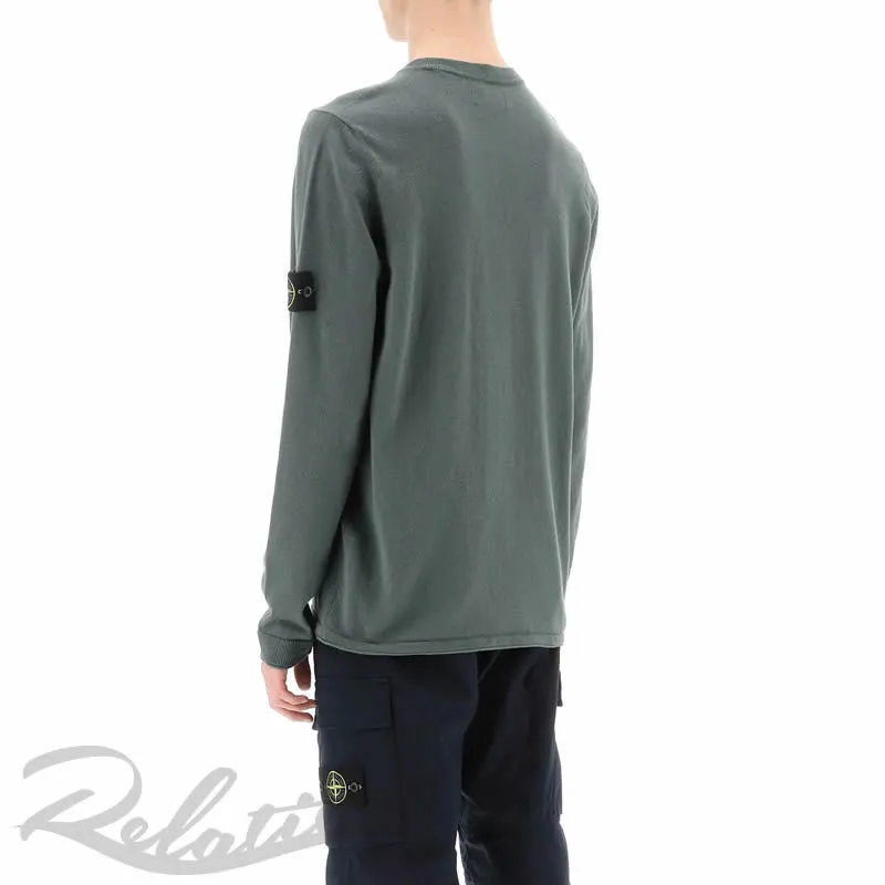 STONE ISLAND  |Crew Neck Street Style Long Sleeves Plain Cotton Logo