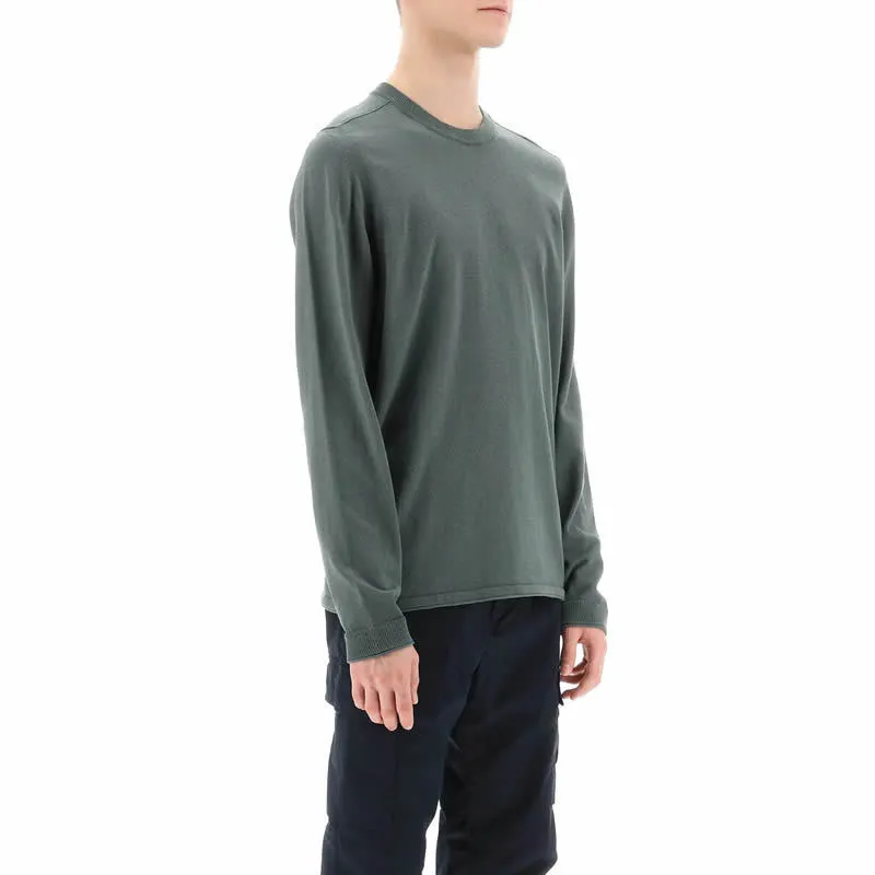 STONE ISLAND  |Crew Neck Street Style Long Sleeves Plain Cotton Logo