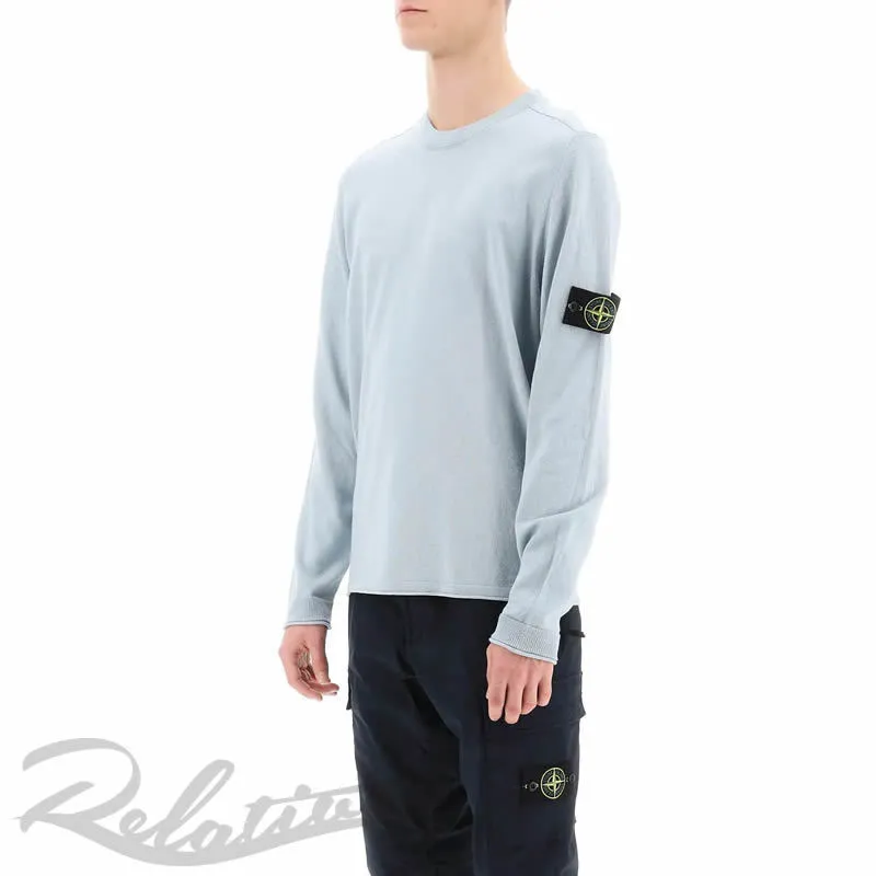 STONE ISLAND  |Crew Neck Street Style Long Sleeves Plain Cotton Logo