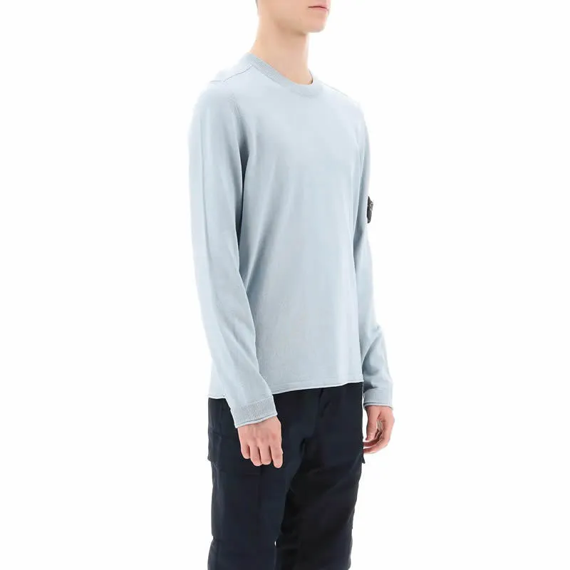 STONE ISLAND  |Crew Neck Street Style Long Sleeves Plain Cotton Logo