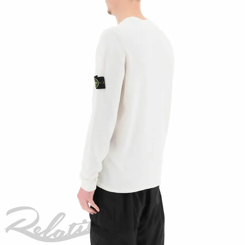 STONE ISLAND  |Crew Neck Street Style Long Sleeves Plain Cotton Logo