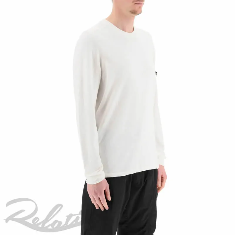 STONE ISLAND  |Crew Neck Street Style Long Sleeves Plain Cotton Logo