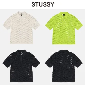 STUSSY  |Unisex Street Style Short Sleeves Skater Style Sweaters