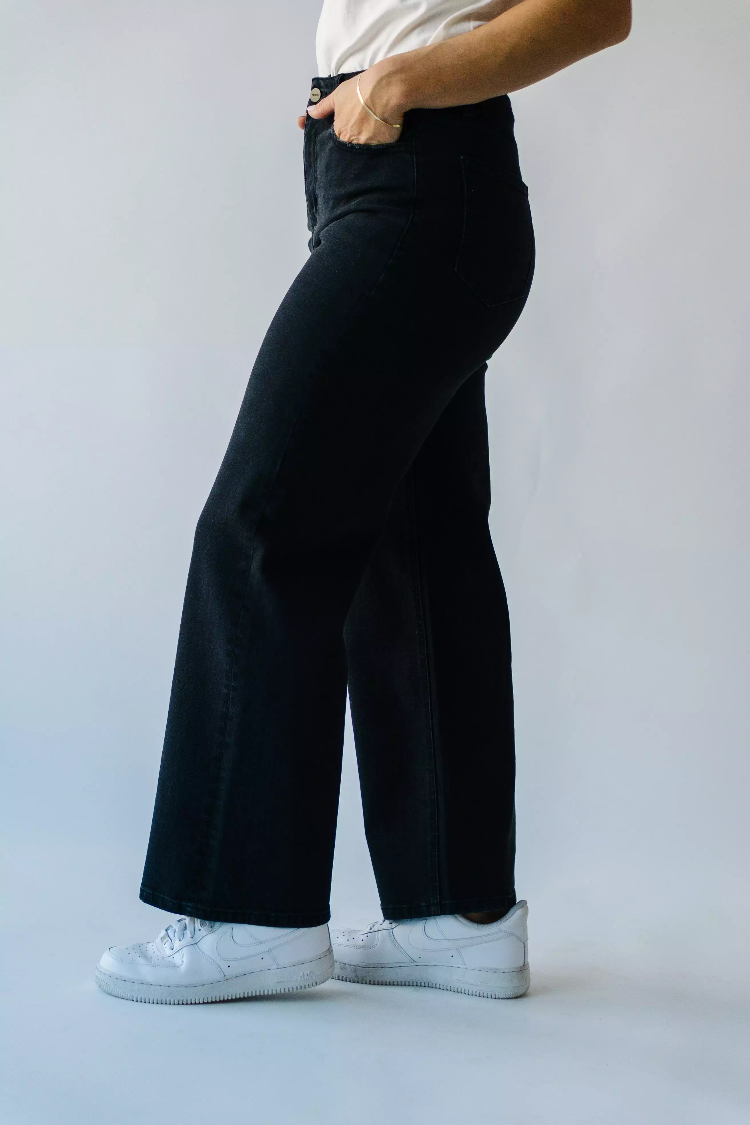 The Cleaned Up Jack Wide Leg Jean in Black