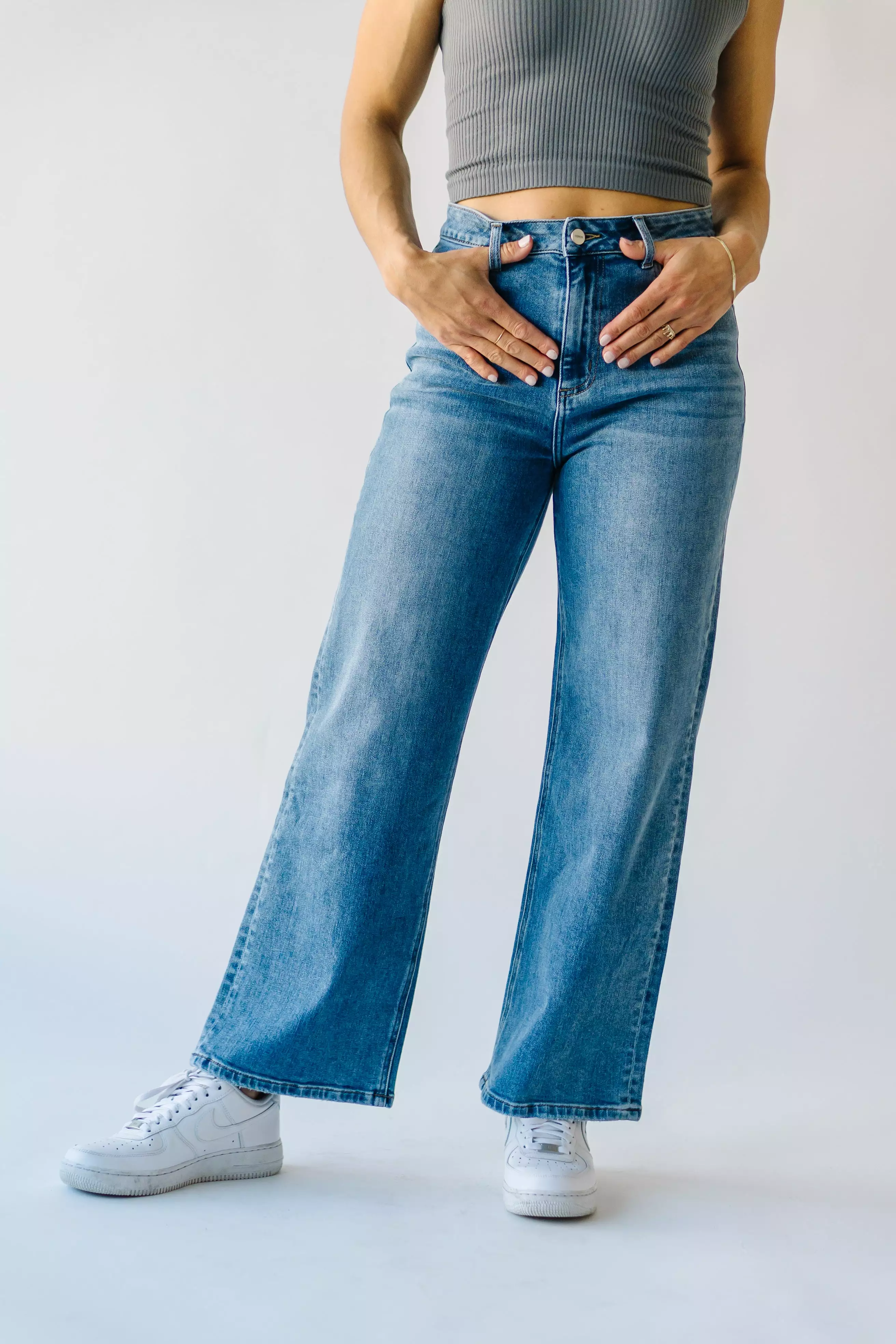 The Cleaned Up Jack Wide Leg Jean in Denim Blue