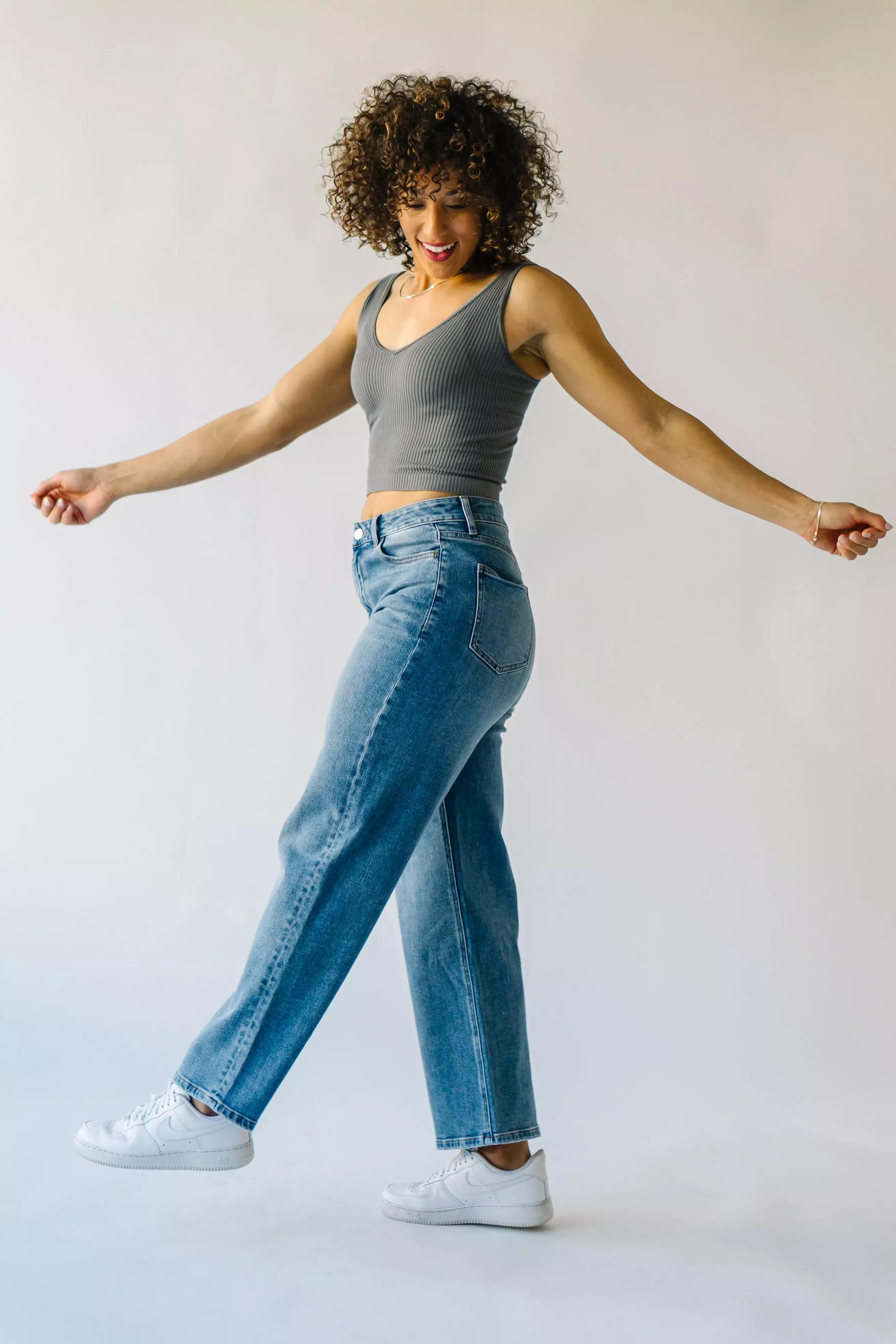 The Cleaned Up Jack Wide Leg Jean in Denim Blue