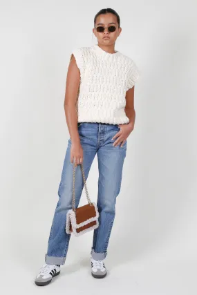 The Lyla Knit Sweater Vest - Ivory