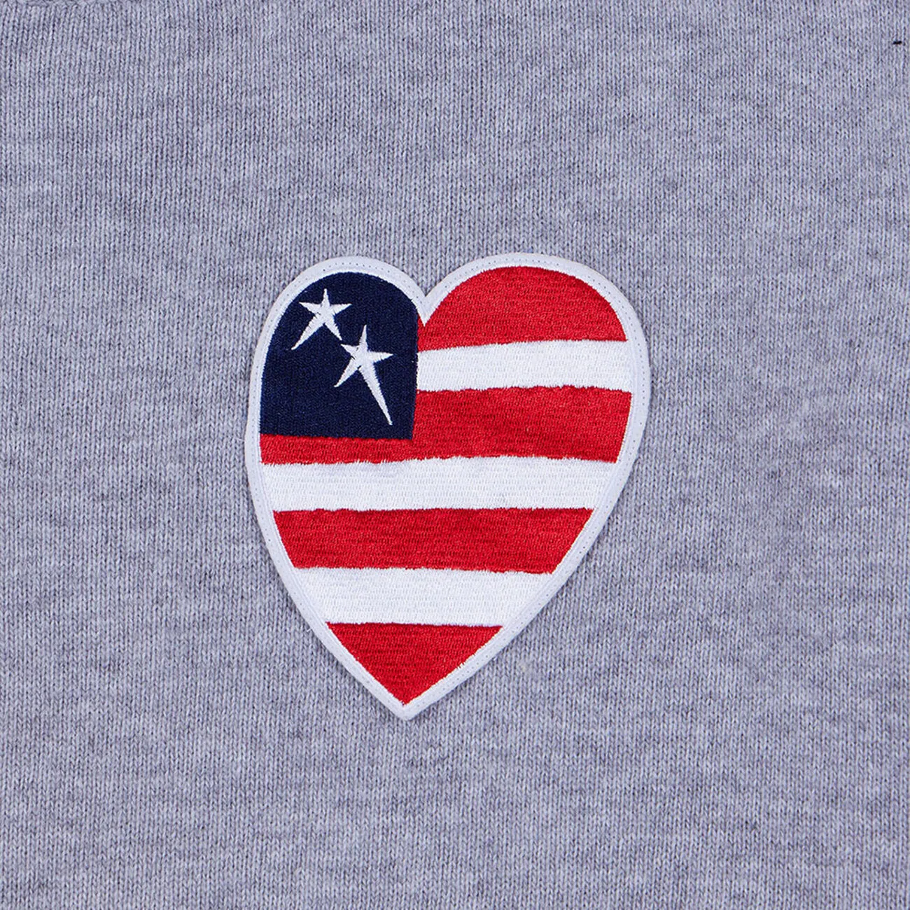 THE MUSEUM VISITOR  |[THE MUSEUM VISITOR]★US HEART PATCH STITCHED KNIT