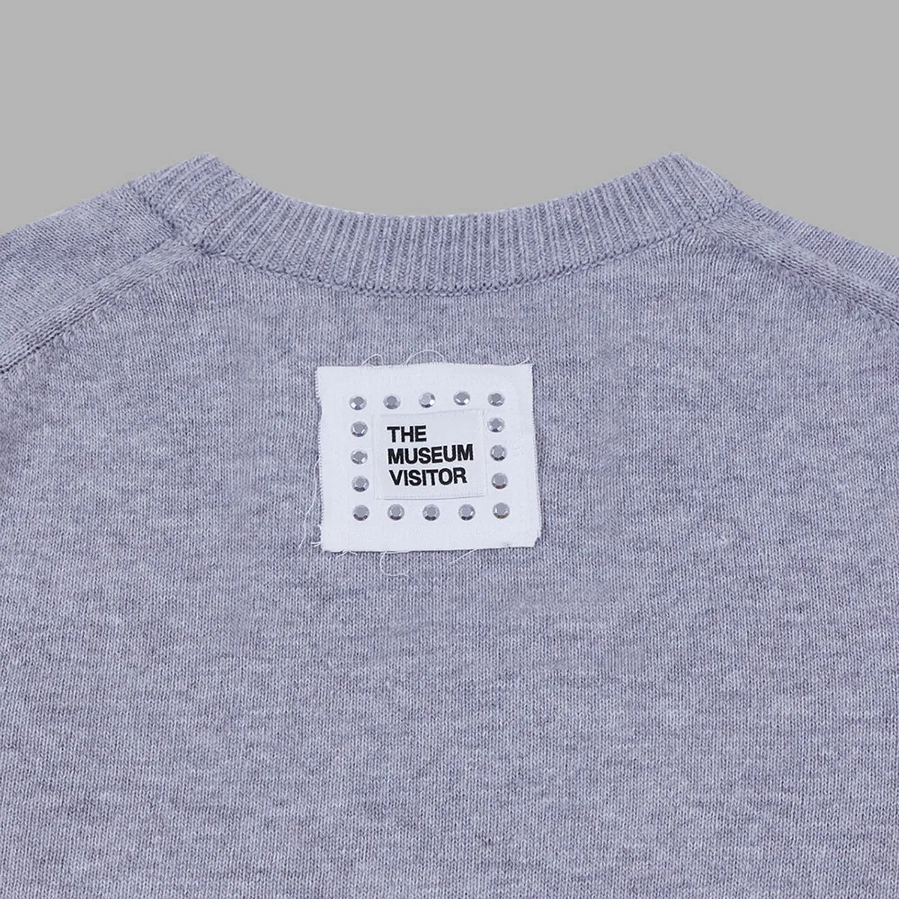 THE MUSEUM VISITOR  |[THE MUSEUM VISITOR]★US HEART PATCH STITCHED KNIT