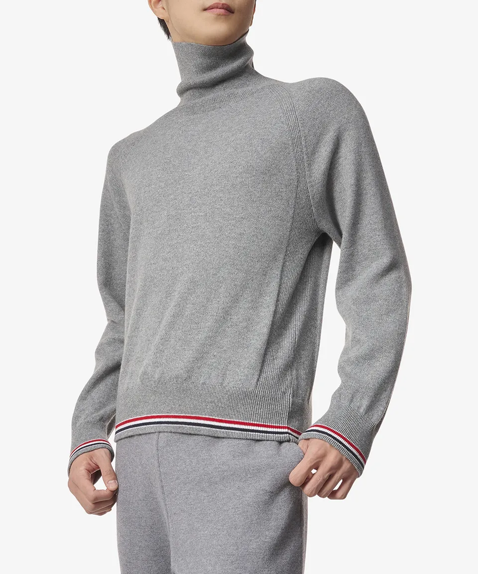 THOM BROWNE  |Cashmere Street Style Long Sleeves Plain Logo Designers