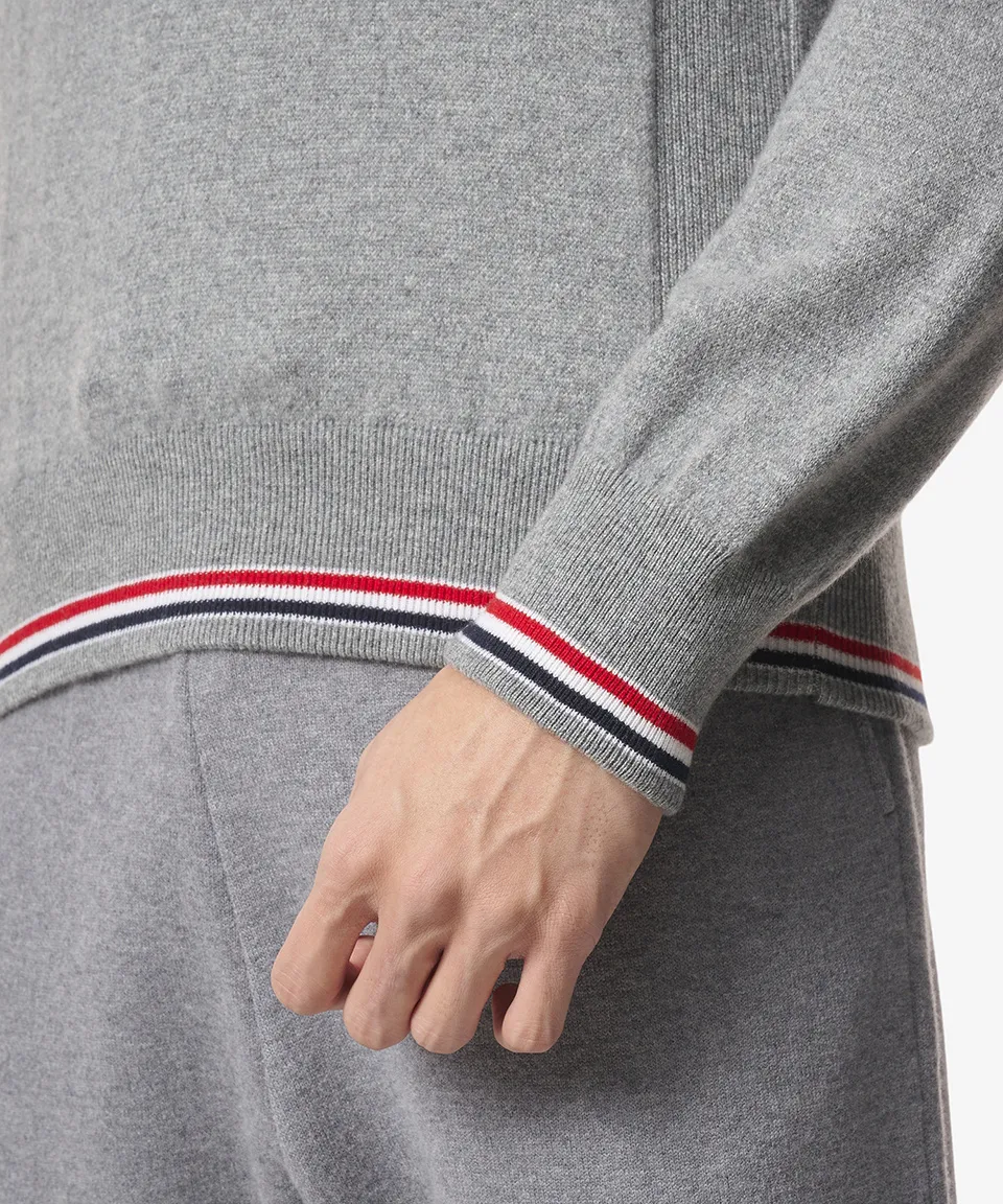 THOM BROWNE  |Cashmere Street Style Long Sleeves Plain Logo Designers