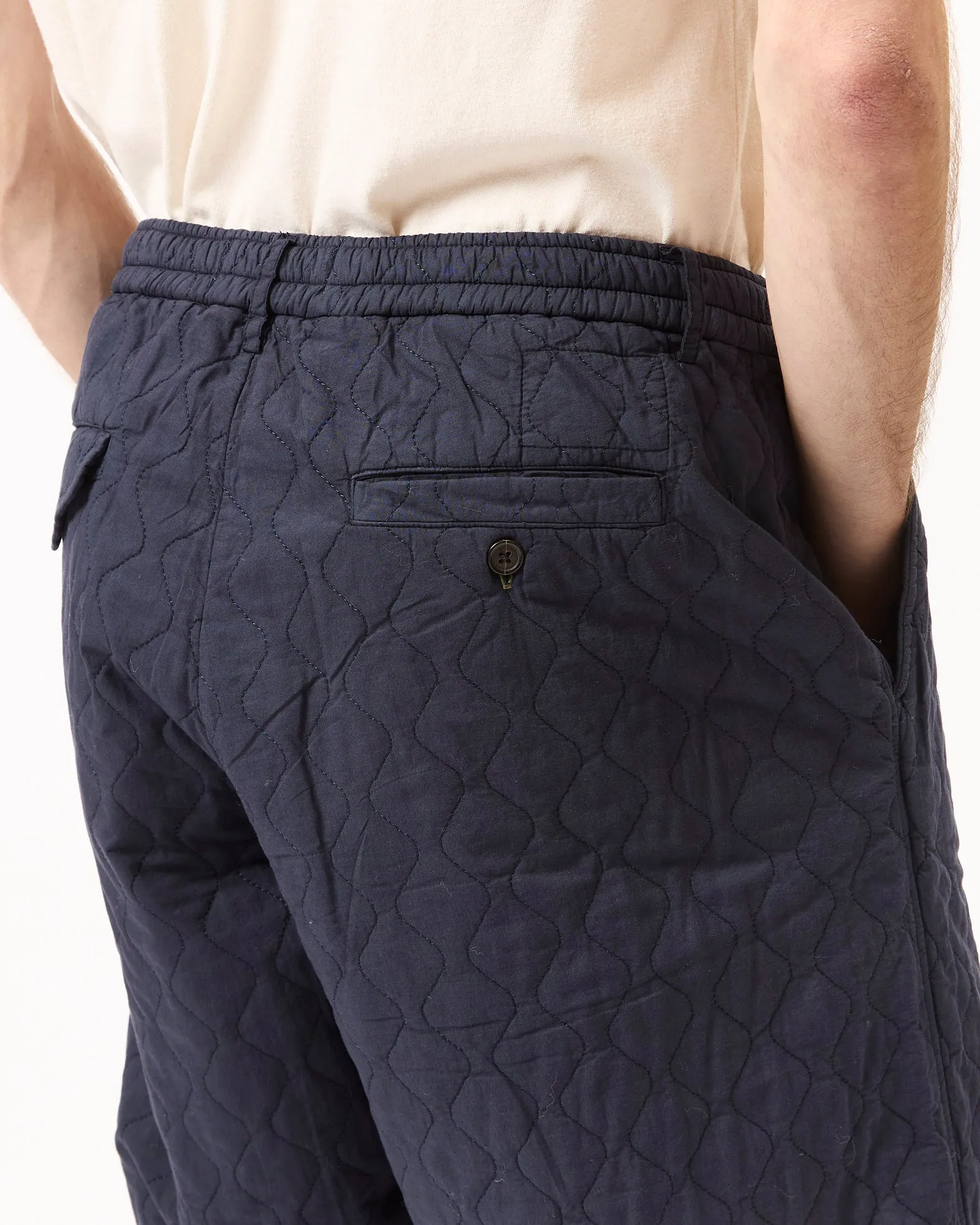 Universal Works Oxford Pant (Quilt Cotton) - Dark Navy Blue