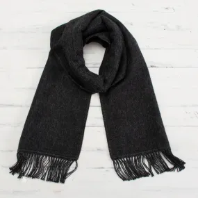 Winter Chic in Graphite Grey Alpaca Blend Scarf