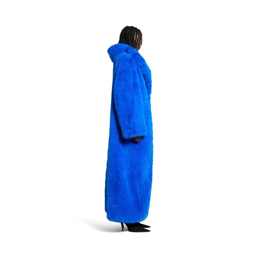      Women's Off Shoulder Coat in Royal Blue 