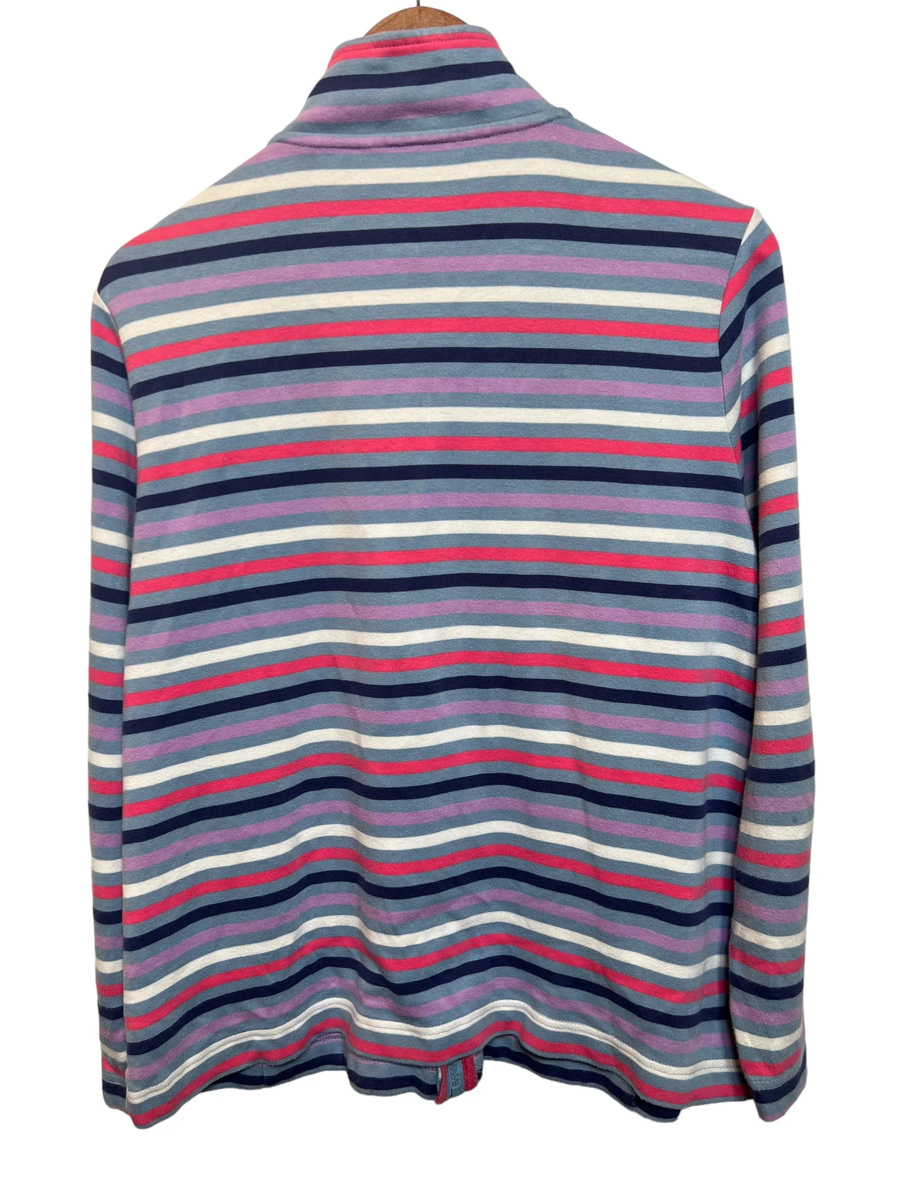 Women’s Striped Blue Zippered Fleece (Size XL)