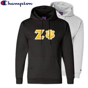 Zeta Psi Champion Powerblend Hoodie, 2-Pack Bundle Deal - Champion S700 - TWILL